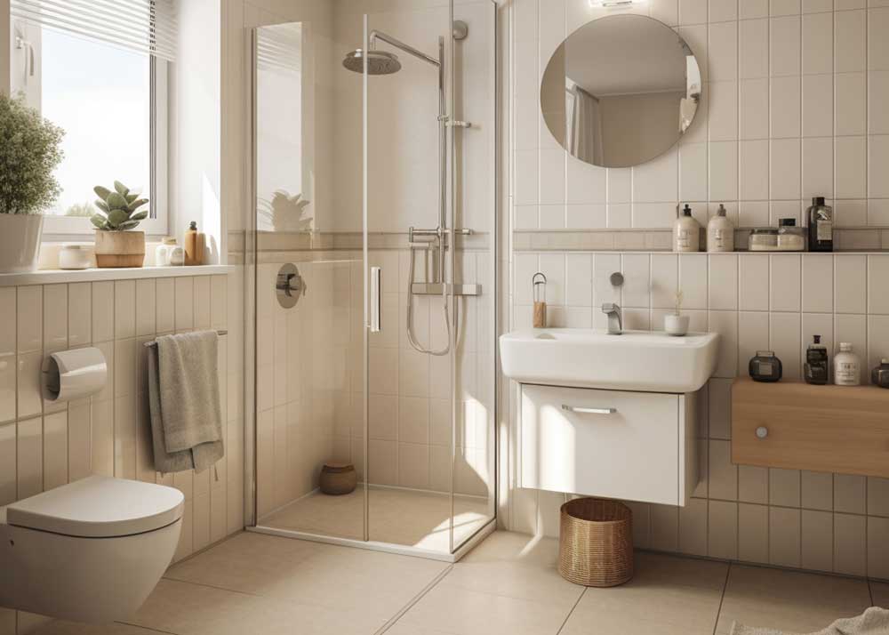 Uporaba različnih materialov v kopalnici