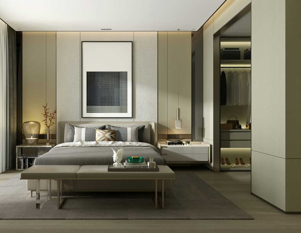 Spalnica in vgradna omara izdelani po naročilu